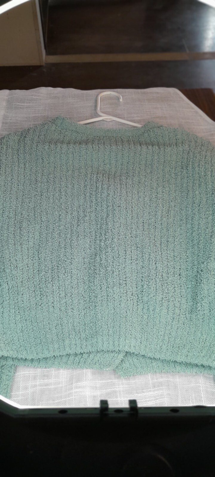 No Boundries Chunky Knit Green Sweater Size Medium Juniors 7 To 9 Nice Condition image 5
