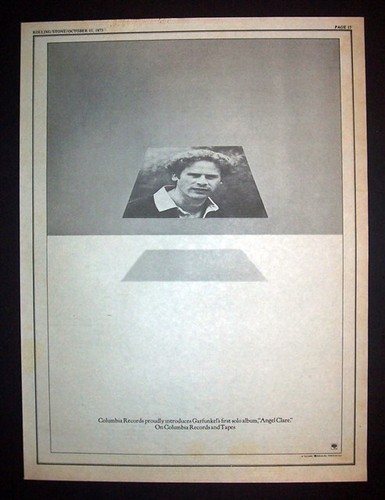 Art Garfunkel Angel Clare 1973 Poster Type Advert, Promo Ad