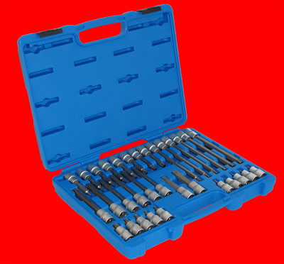 32 tlg XXL Komplette TORX T-Profil Stecknuss T20-T70 Steckschlüssel Sat BGS 5182