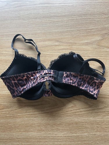 Guess women's padded animal print and black lace bra size 34 B - Picture 2 of 4