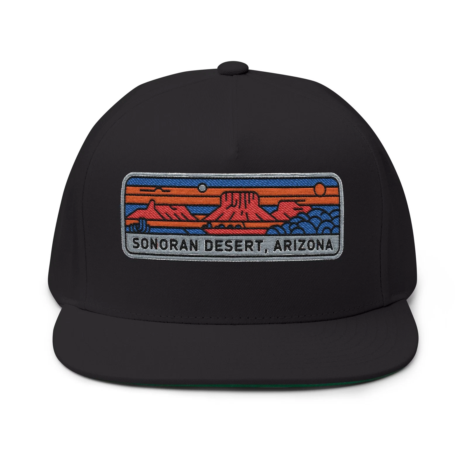 Sonoran Desert Arizona Flat Bill Hat Outdoor Cap Sun Protection Adjustable Cap