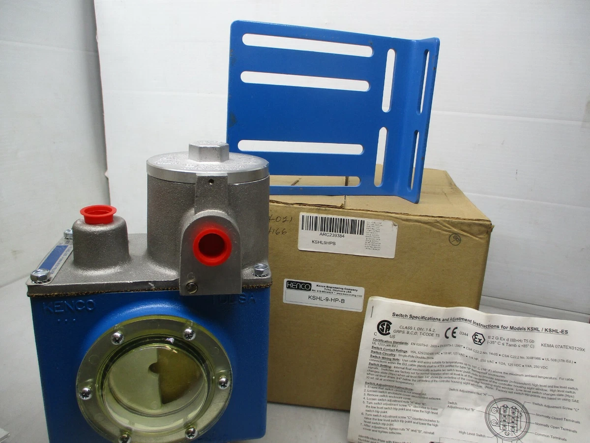 Kenco Electric Oil Level Controller Switch KLCEDPDT24FS, 48 OFF