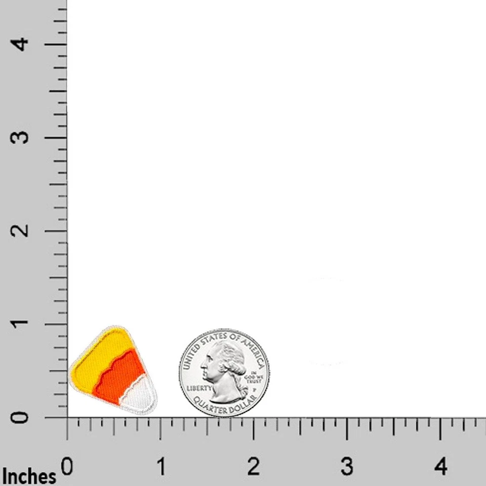 Parches de maíz caramelo (paquete de 5) apliques de parche bordados de hierro de Halloween Foto 3 de 4