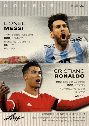 Messi Argentinien * Cristiano Ronaldo Portugal 2024 "Special Release" Fußballkarte! - Bild 2 von 2