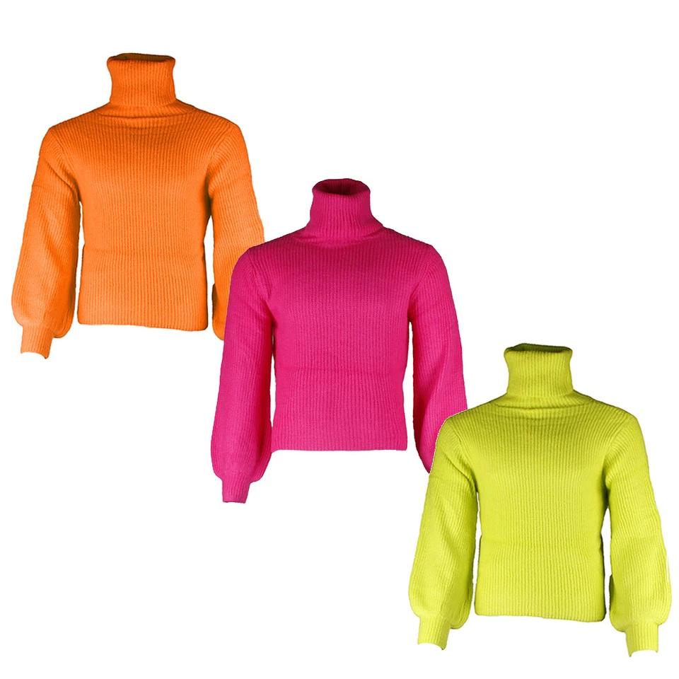 Suéter tejido cuello alto de gran tamaño brillante para mujer Very Moda