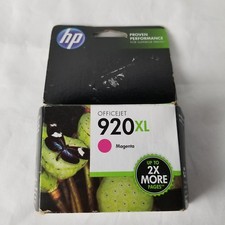 Hp printer ink Magenta 920 XL Genuine New In Box Exp August 2014