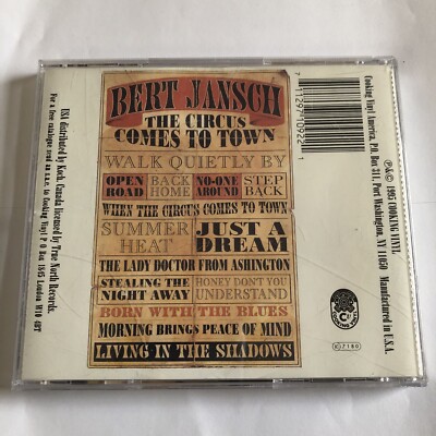 Bert Jansch When the Circus Comes to Town CD 711297109221| eBay