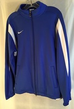 Nike Women's Dri-Fit Blue Full Zip Jacket Sz Small Mock Neck Work-Out Running