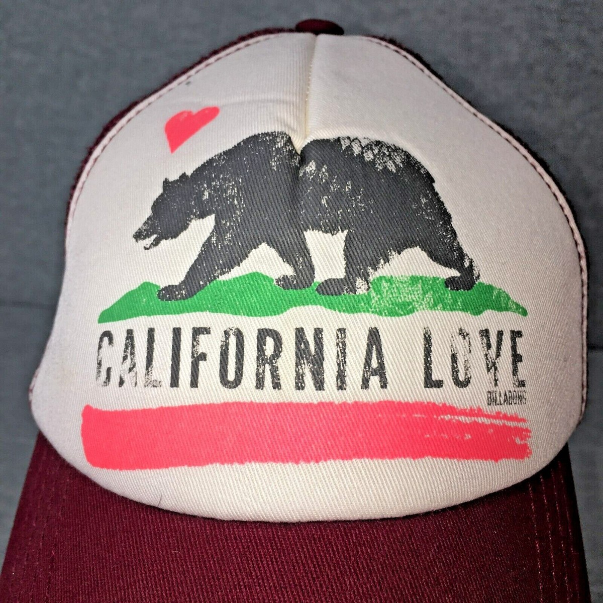 Billabong Mesh Padded Trucker California Love Snapback Hat 