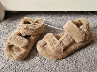 Next Fluffy Hiker Sandle Slippers Size M (5-6) UK
