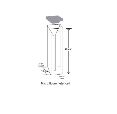 Azzota  10MM PATHLENGTH FLUOROMETER CUVETTE, 1.4ML, QUARTZ