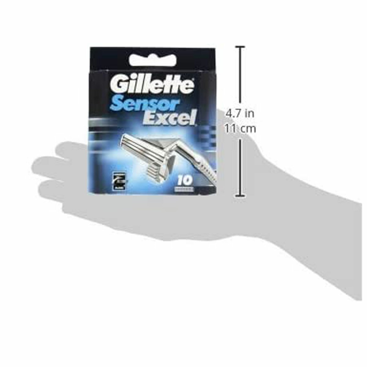 Razor Blades Gillette Sensor Excel Razor Blade Refills - 10 Cartridges ...