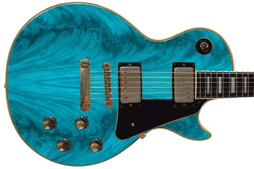 Guitar Skin Axe Wrap Re-skin Vinyl Decal DIY Teal Quilted Mahogany GS - 202 - Picture 13 of 47