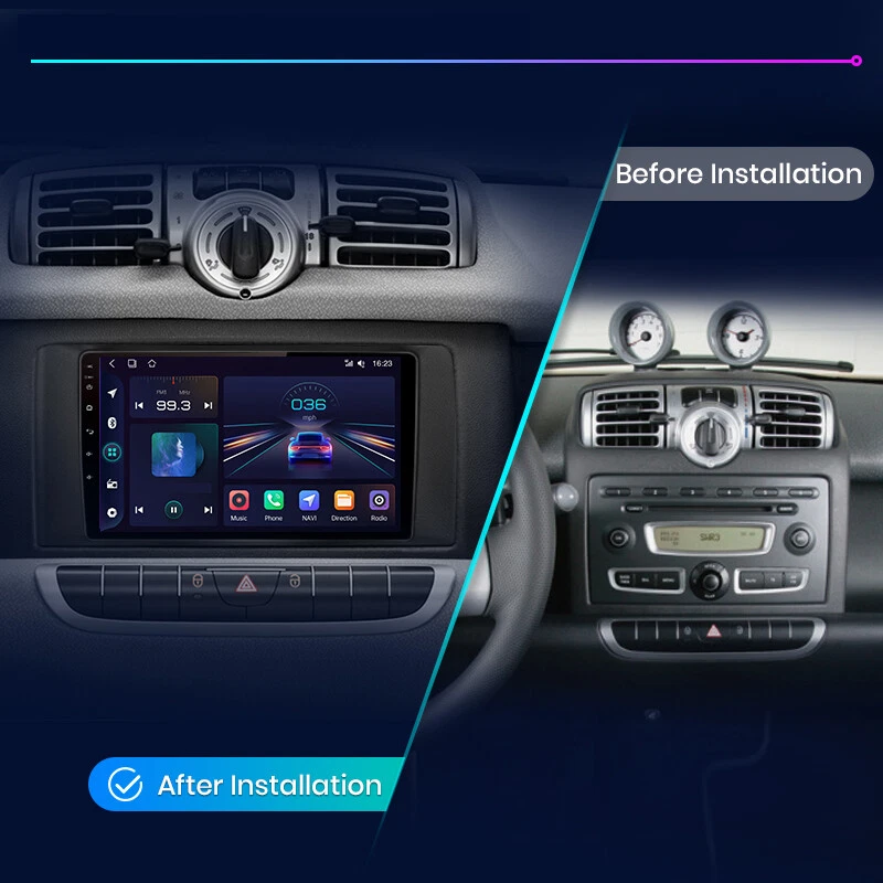 32G Für Benz Smart Fortwo 451 2005-2010 Android 13 Autoradio CarPlay GPS Navi - Bild 2 von 4