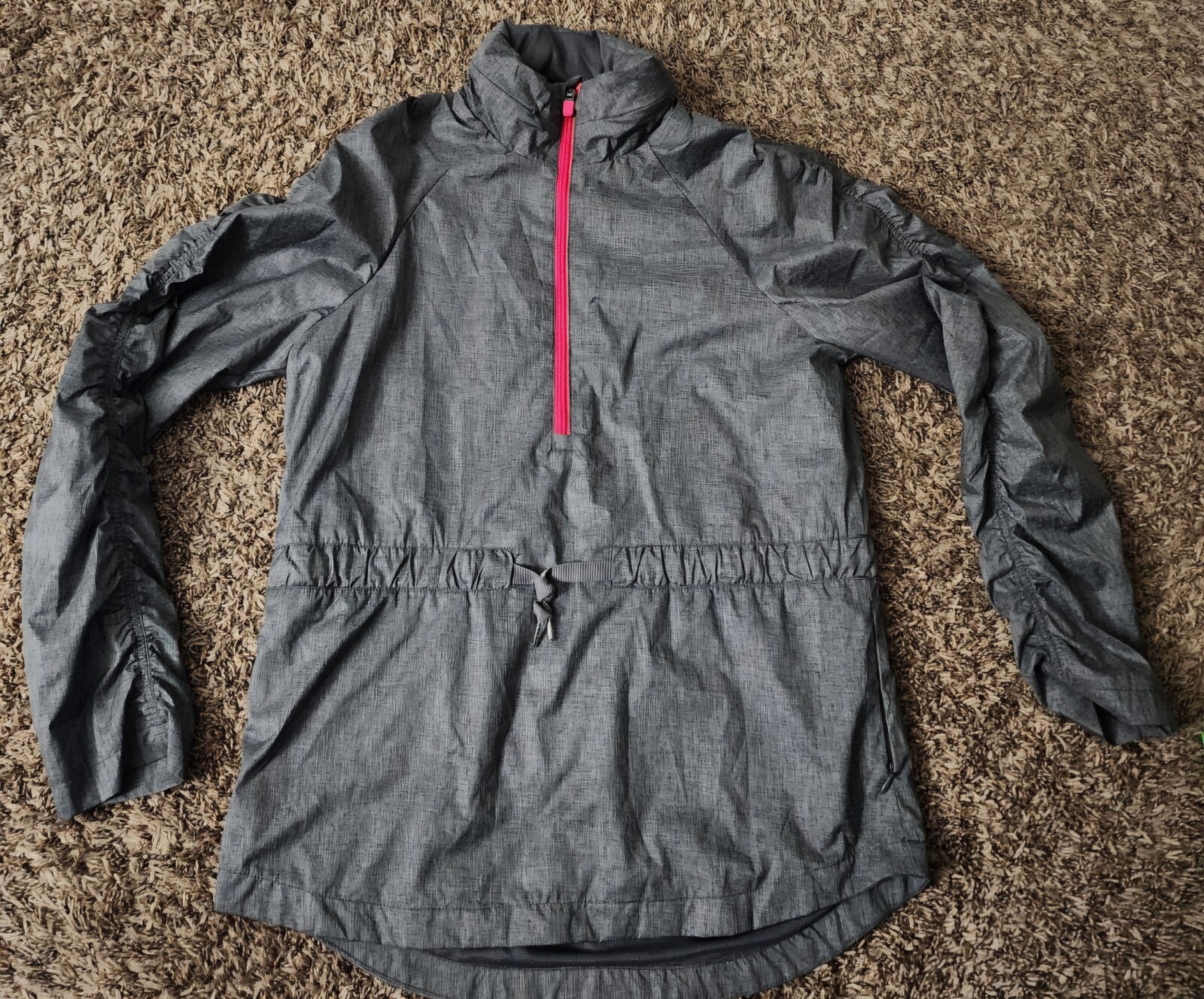 Fabletics Grey Heather/Pink Danielle Windbreaker … - image 1
