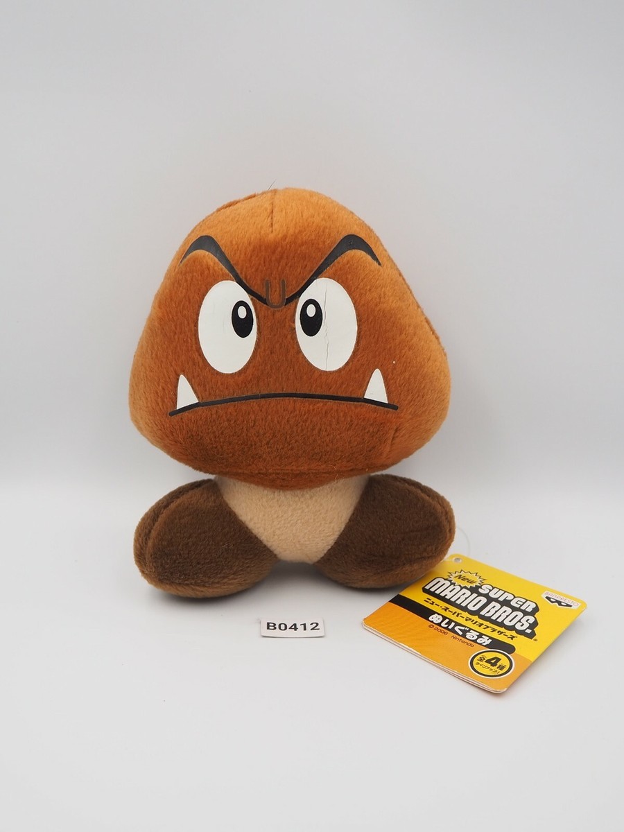 Goomba ぬいぐるみとキノコ型オブジェ Super Mario Bros B0412 Kuribo Goomba Banpresto 2006 Plush 5
