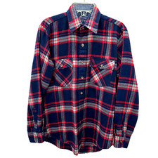 Vintage JC Penney The Mens Shop Button Down Flannel Shirt Size M Tall Acrylic