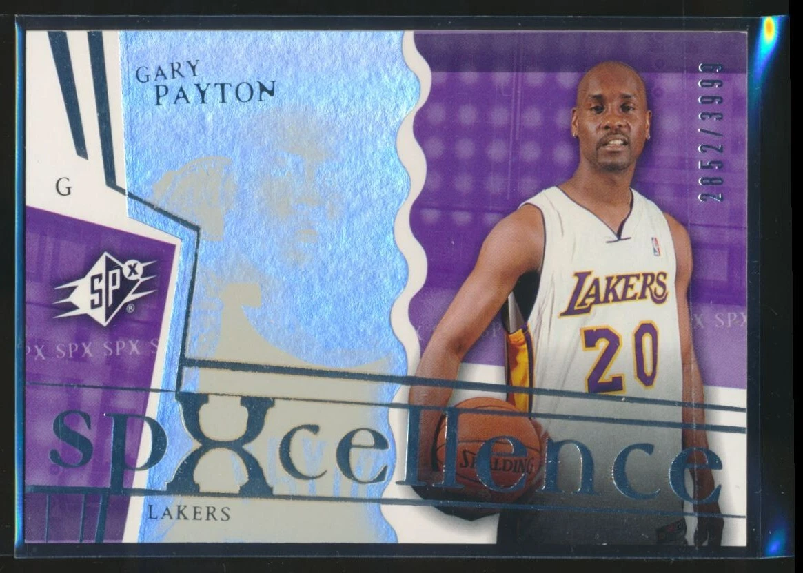 Carte Autographe Gary Payton - Upper Deck UD Glass 2003-04 - Auto Focus - Gradée PSA 8 (Lakers)