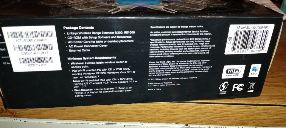LINKSYS WIRELESS-N RANGE EXTENDER  Model N-300 NETWORK BOOST - Image 4 of 4