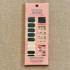 Dashing Diva Gloss Ultra Shine Gel Nail Strips Glitter - MAGNOLIA VINE