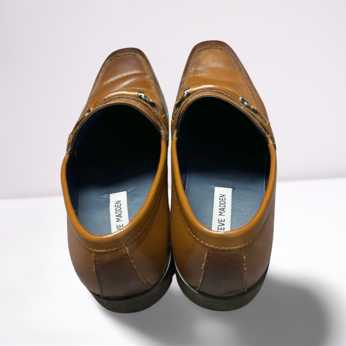 Steve Madden Men’s Tailspin Cognac Lea Dress Shoes size 8.5 HARAN Tan Leather Men main image 4