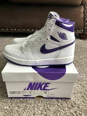Jordan 1 Retro High OG Metallic Court Purple CD0461-151 Size 5W