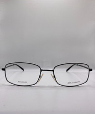 GIORGIO ARMANI GA809 003 BLACK MATTE EYEGLASSES RECTANGLE METAL FRAME 54-18-140