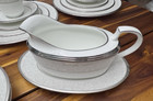 71pc Noritake Silver Palace China Set - 12 Place Settings - Japan NOS PRISTINE — photo 7