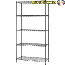 5-Tier Adjustable Metal Shelving Unit Heavy Duty Storage Rack Home Office Garage