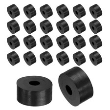 20mm OD 6mm ID 10mm Height Rubber Spacers Round Craft Anti Vibration , 36Pcs