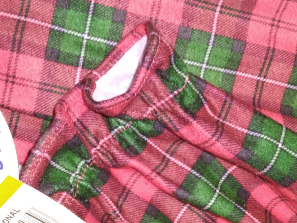 NIÑAS 14 CAMISÓN DE NAVIDAD A CUADROS TOP CON VOLANTES BTTM ENCAJE NUEVO CON ETIQUETAS $30 REGALO? Foto 3 de 4