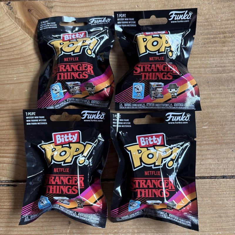 Funko Bitty Pop - Stranger Things Netflix Mini Figure Mystery Bag x4 - New