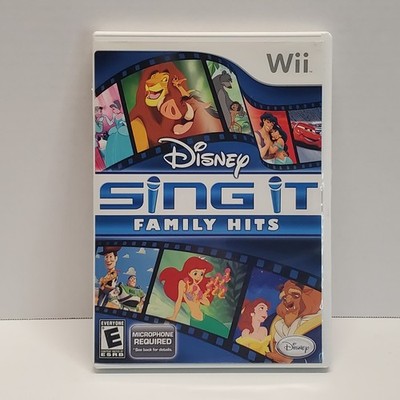 Disney Sing It: Family Hits Nintendo Wii CIB Tested Lion King Aladdin Cars
