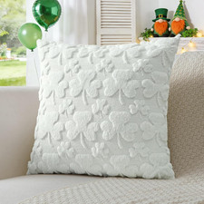 St Patricks Day Throw Pillow Cover 16x16 Inch Set of 1, Soft Plush Faux Fur Jacq
