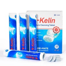 Denture Cleaning Tablets - 120 Retainer Cleaner Tablets, Removes Odors White