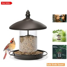 Bronze Hanging Bird Feeder with 360 Degree Access - Perfect for Finches