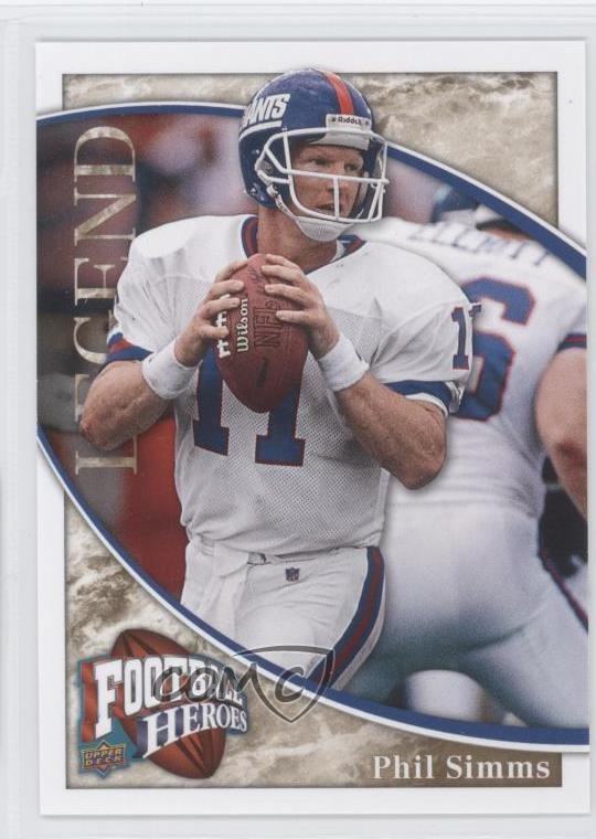 2009 Upper Deck Football Heroes Legend Phil Simms #291 d1f