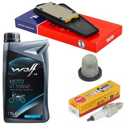Set 1L Öl Wartung Ölsieb Luftfilter Zündkerze für SYM Fiddle 50 Fiddle50 2007-25