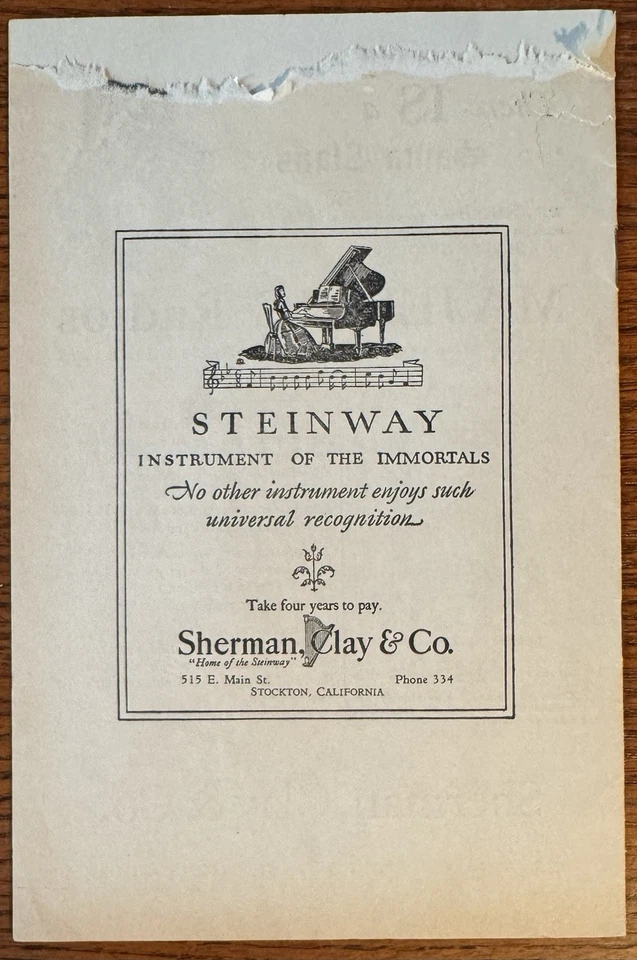 Jascha Heifetz Autographed Program, violinist, Stockton California - Image 4 of 4