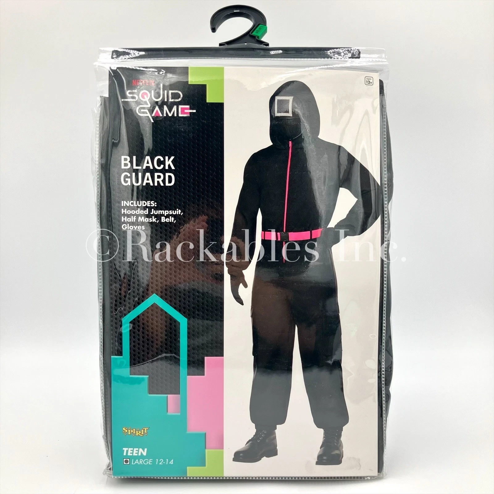 [01864396] Spirit Halloween Kids Black Guard Costume - Squid Game Sizes Vary