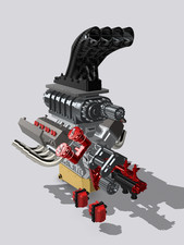 125 124 Scale Top Fuel Hemi W Transmission
