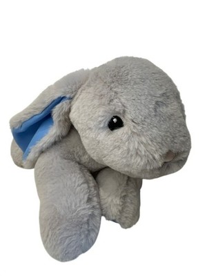 Dan Dee Easter Gray Plush Bunny Rabbit Blue Ears Soft 12'' Stuffed Animal