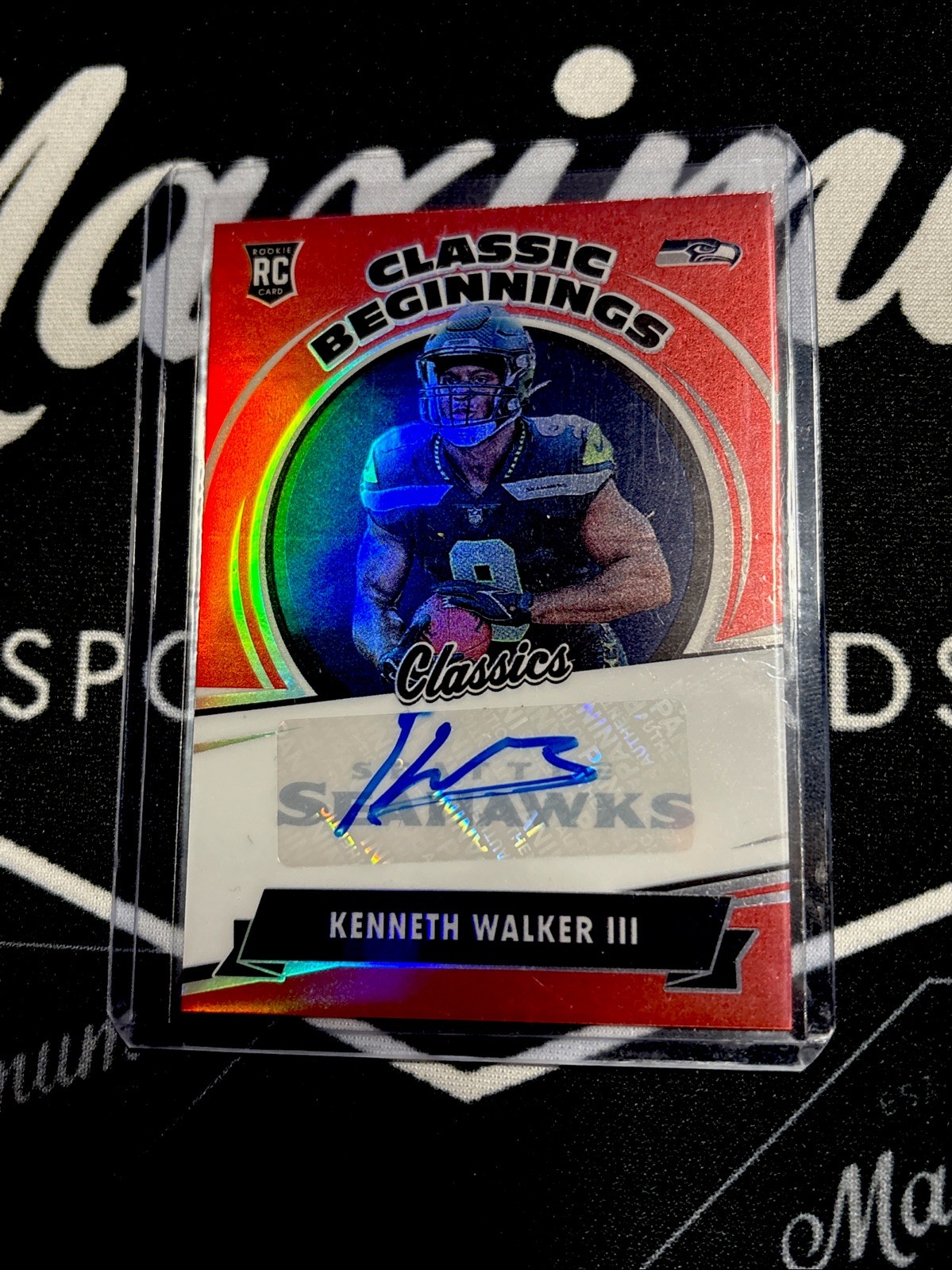 Kenneth Walker III Panini Classics Classic Beginnings #CB7 Signature-Red