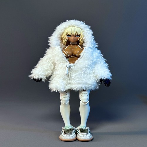 1/12 Female Long Coat Plush Jacket Clothing Fit 6'' shf Action Figure Body Doll - Picture 17 of 21