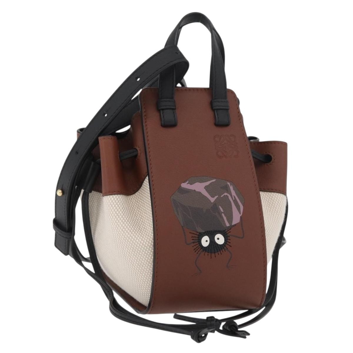 LOEWE Studio Ghibli Soot Sprites Hammock Mini Bag Canvas 2way Auth