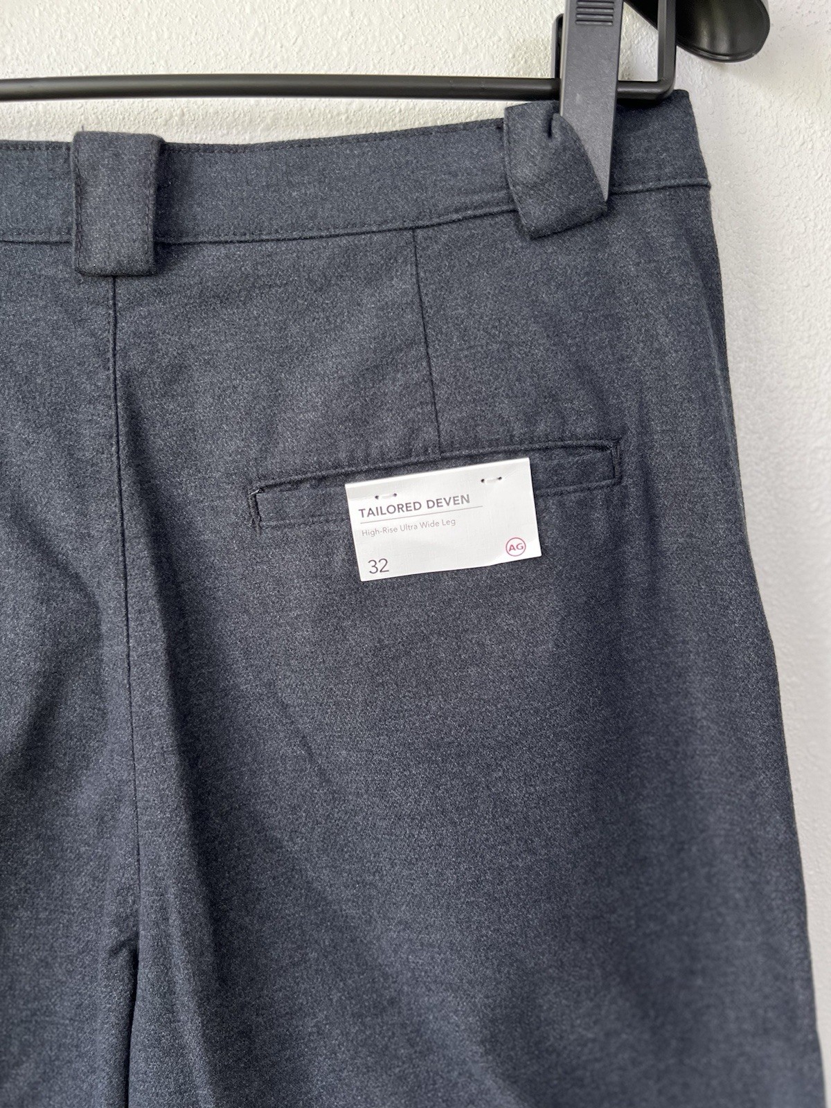 AG Los Angeles Tailored Deven High-Rise Ultra-Wide Leg Trouser Gunpowder NWT 32 thumbnail 9