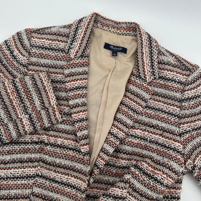 Madewell Tweed Blazer Jacket Women's Size 2 Career Business Casual