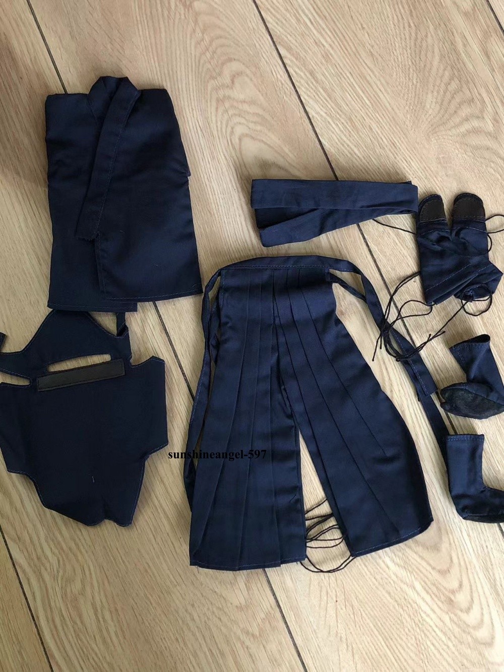 1/6 Scale Ancient Ninja Clothes Set Model Dark Blue For 12"Male Figures Body