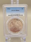 1922 Peace Silver Dollar $1 - PCGS MS64