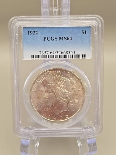 1922 Peace Silver Dollar $1 - PCGS MS64